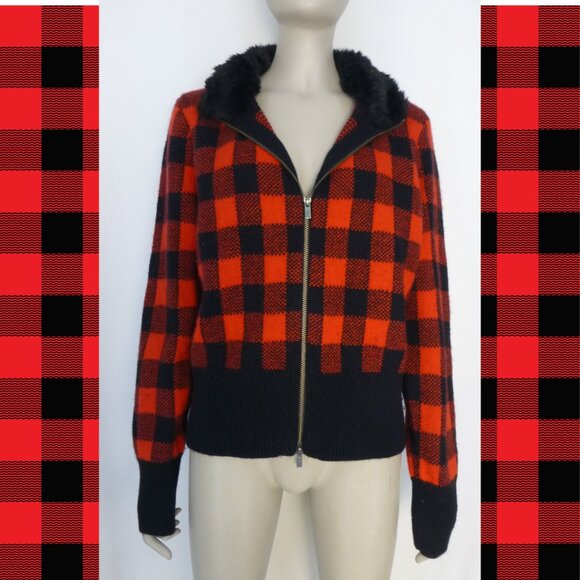 C Wonder Wool and Rabbit Hair Zip-Up Sweater - Picture 1 of 13